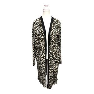 Sunshine & Rodeos Leopard Print Cardigan – Size XL